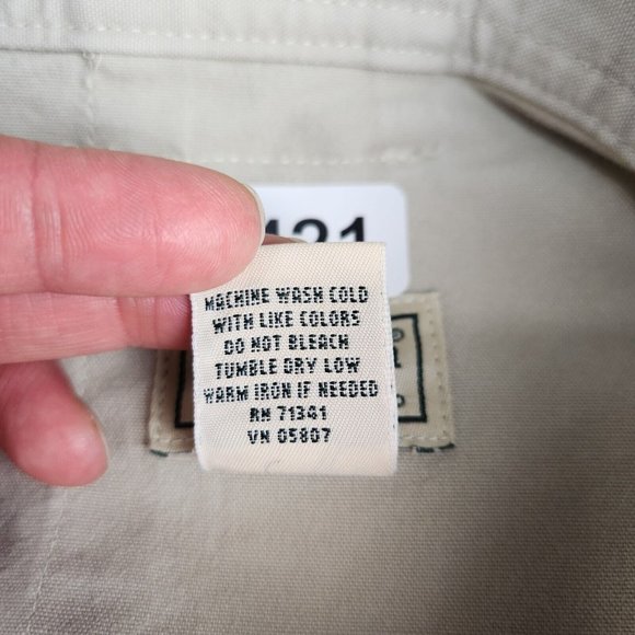 LL Bean Shorts Women 16 Tan Cream Cargo High Waist Casual Hiking Outdoor Fishing - Picture 9 of 9